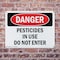 Signmission Pesticides In Use Do Not Enter Danger Sign, Plastic, 10in W x 7in L, 2PK OS-2PACK-DS-P-710-L-1968 - alternate 4